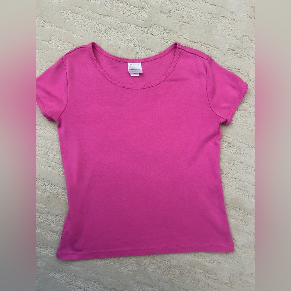 Hanna Andersson Vibrant Pink Short Sleeve Tee